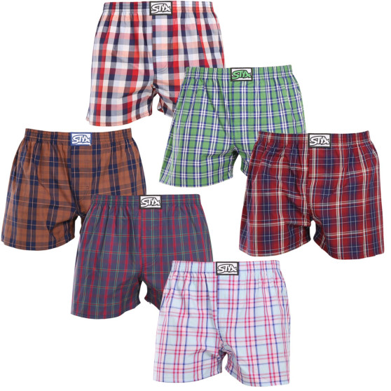 6PACK Boxershorts för herrar Styx klassisk elastisk flerfärgad (6A20246836)