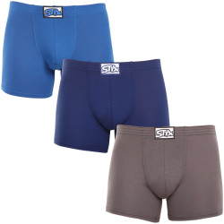 3PACK Boxershorts för herrar Styx lång klassisk elastisk flerfärgad (3F96837)