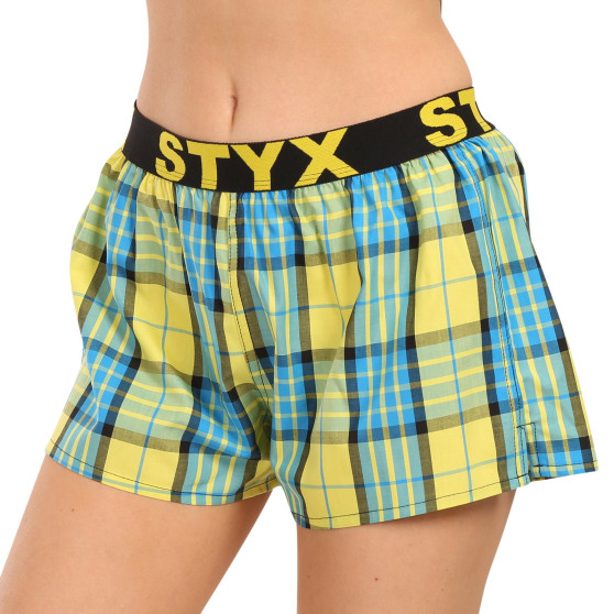 Damshorts Styx sport elastisk flerfärgad (T1002)