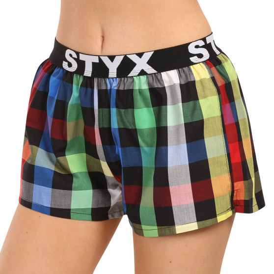 Damshorts Styx sport elastisk flerfärgad (T1012)