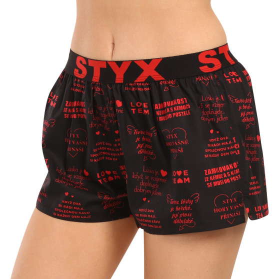 Women's Shorts Styx art sports rubber Valentine's Day lyrics (T1757)