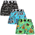 3PACK Barnshorts Styx art sports gummi flerfärgad (3BJ15782)