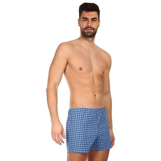 Boxershorts för herrar Foltýn blå rutor (K54)