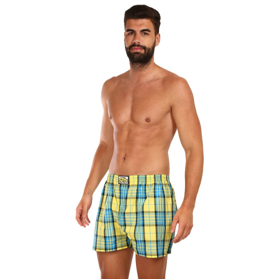 3PACK Boxershorts för herrar Styx klassisk elastisk flerfärgad (3A0972)