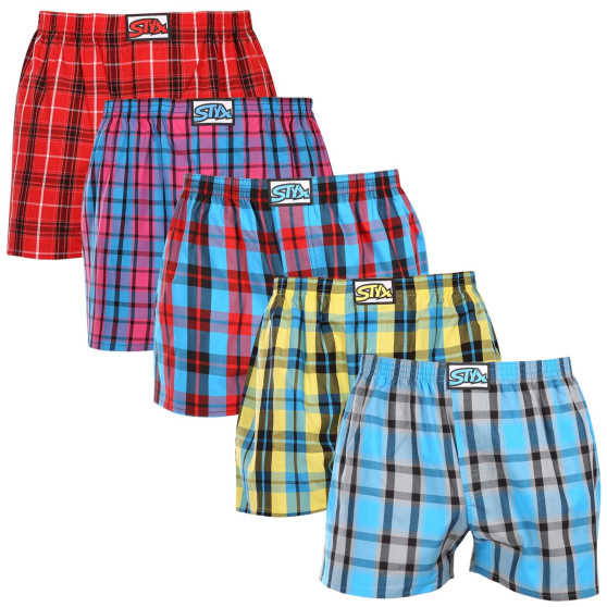 5PACK Boxershorts för herrar Styx klassisk elastisk flerfärgad (5A091320)