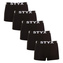 5PACK boxershorts för herrar Styx sport elastisk oversized svart (5R960)