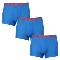 3PACK Boxershorts för herrar Styx sport elastisk blå (3G1167)