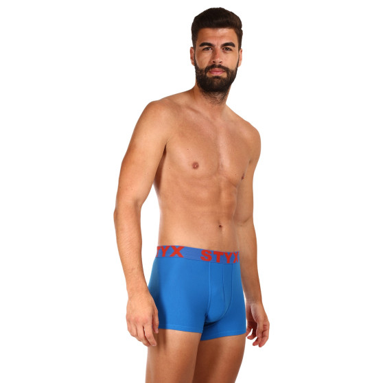 3PACK Boxershorts för herrar Styx sport elastisk blå (3G1167)