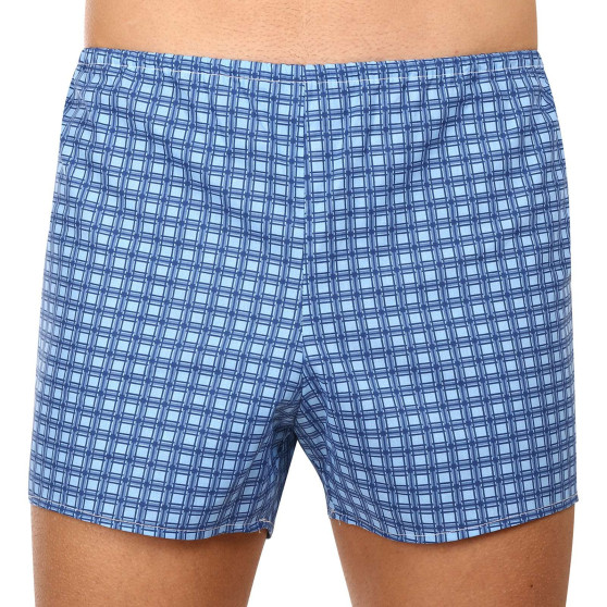 Boxershorts för herrar Foltýn blå rutor oversized (KN78)