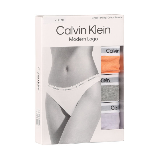 3PACK Stringtrosor för kvinnor Calvin Klein multicolour (QD5209E-NPA)