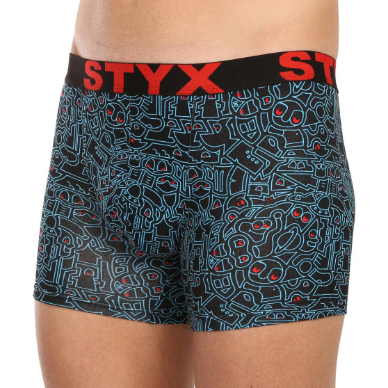 3PACK boxershorts för män Styx lång konst sport elastisk flerfärgad (3U12672/2)