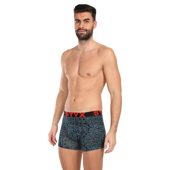 3PACK boxershorts för män Styx lång konst sport elastisk flerfärgad (3U12672/2)