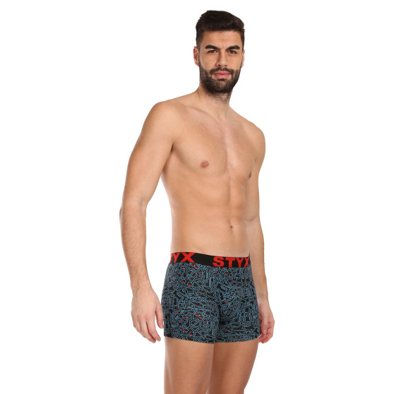 3PACK boxershorts för män Styx lång konst sport elastisk flerfärgad (3U12672/2)