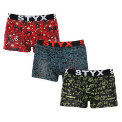 3PACK Boxershorts för herrar Styx art sports gummi multicolour (3G12612)