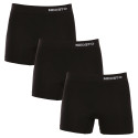 3PACK Boxershorts för herrar Nedeto sömlös bambu svart (3NDTB001S)