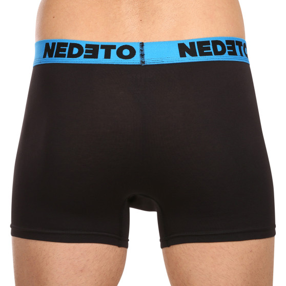 3PACK Boxershorts för herrar Nedeto svart (3NB002)