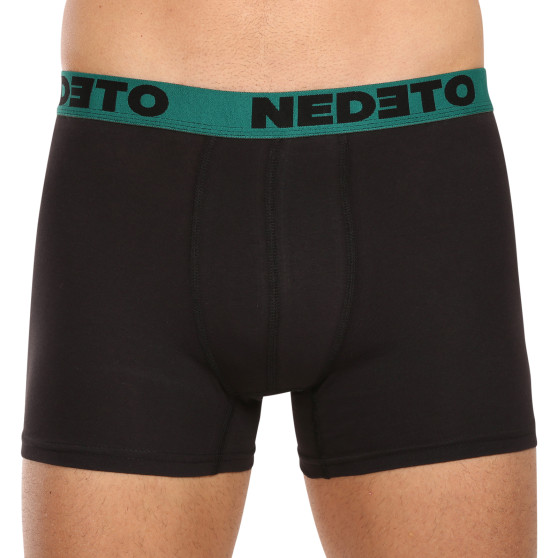 3PACK Boxershorts för herrar Nedeto svart (3NB002)