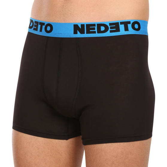 5PACK Boxershorts för herrar Nedeto svart (5NB002b)