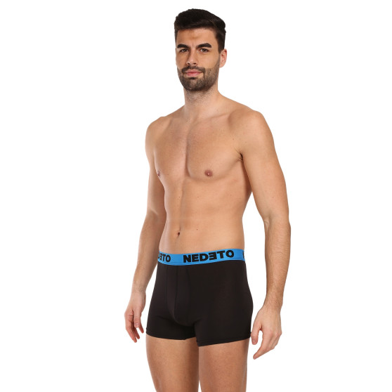 5PACK Boxershorts för herrar Nedeto svart (5NB002b)