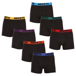 7PACK Boxershorts för herrar Nedeto svart (7NB002b)