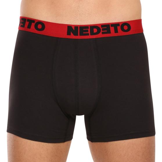 7PACK Boxershorts för herrar Nedeto svart (7NB002b)