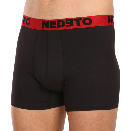 7PACK Boxershorts för herrar Nedeto svart (7NB002b)