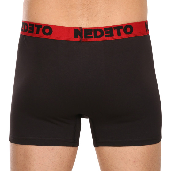 7PACK Boxershorts för herrar Nedeto svart (7NB002b)