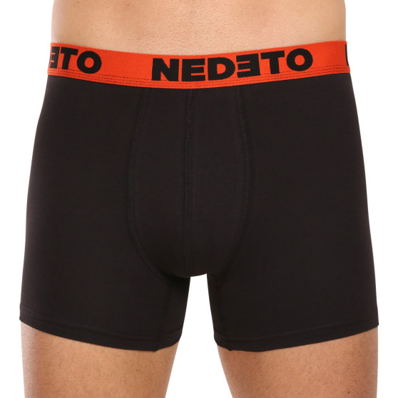 7PACK Boxershorts för herrar Nedeto svart (7NB002b)