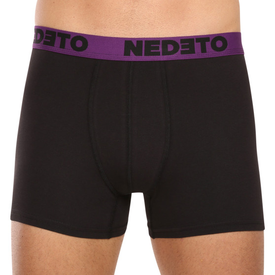 7PACK Boxershorts för herrar Nedeto svart (7NB002b)