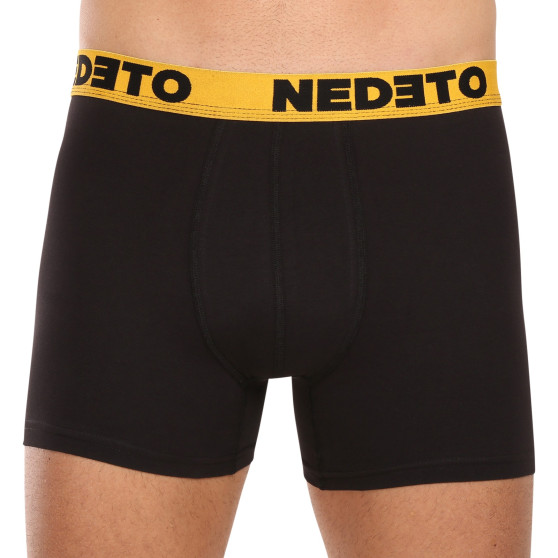 7PACK Boxershorts för herrar Nedeto svart (7NB002b)