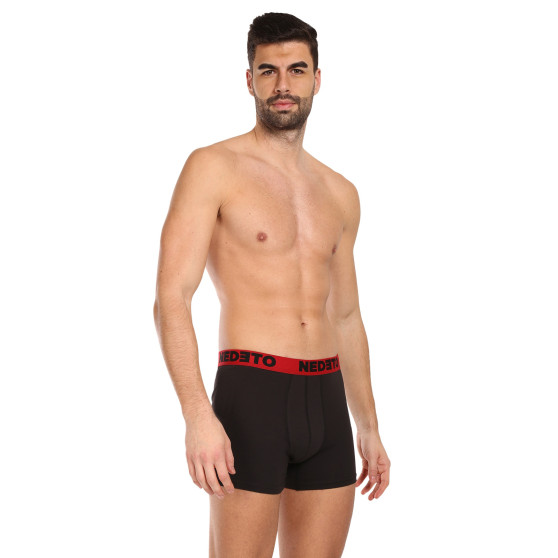 7PACK Boxershorts för herrar Nedeto svart (7NB002b)