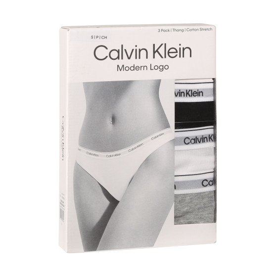 3PACK Stringtrosor för kvinnor Calvin Klein multicolour (QD5209E-MPI)