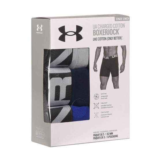 3PACK Boxershorts för herrar Under Armour oversized multicolour (1363617 400)