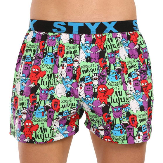 3PACK Boxershorts för herrar Styx art sports gummi flerfärgad (3B15245)