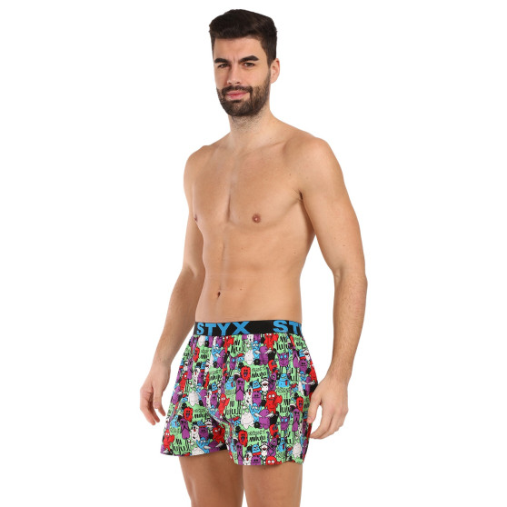 3PACK Boxershorts för herrar Styx art sports gummi flerfärgad (3B15245)