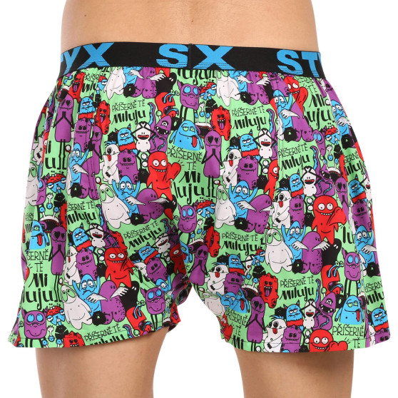 3PACK Boxershorts för herrar Styx art sports gummi flerfärgad (3B15245)