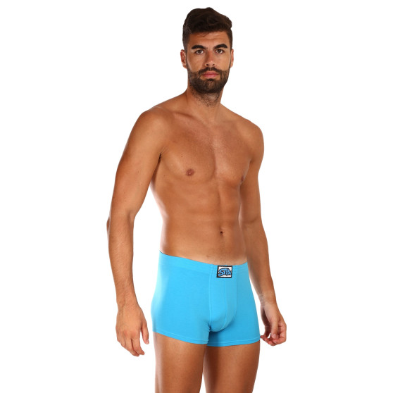 3PACK Boxershorts för herrar Styx classic rubber ljusblå (3Q1169)