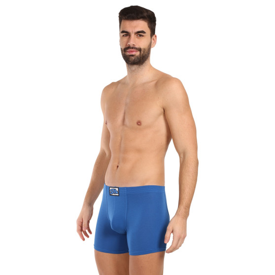 3PACK Boxershorts för herrar Styx lång klassisk elastisk blå (3F1167)