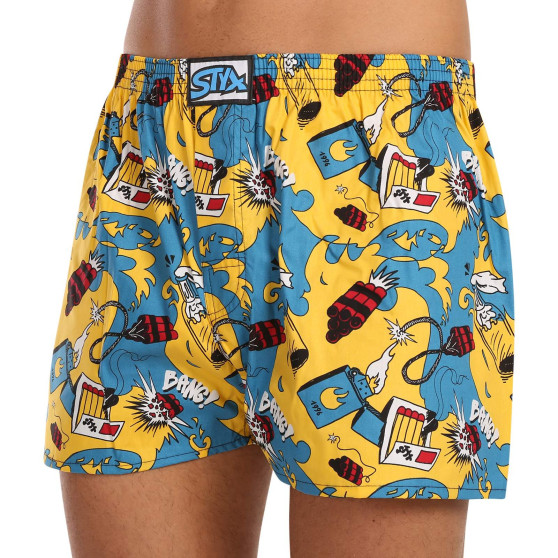 3PACK Boxershorts för herrar Styx art klassiskt gummi överdimensionerat flerfärgad (3E16390)