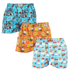 3PACK Boxershorts för herrar Styx art klassiskt gummi överdimensionerat flerfärgad (3E15846)