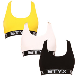 3PACK BH för kvinnor Styx sport multicolour (3IP09018)