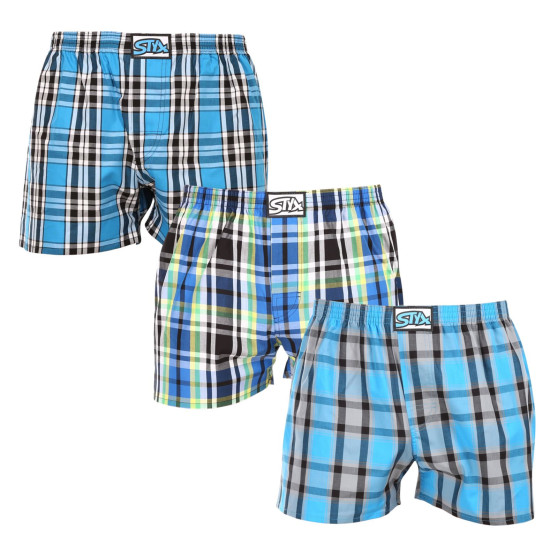 3PACK Boxershorts för herrar Styx klassisk elastisk flerfärgad (3A100920)