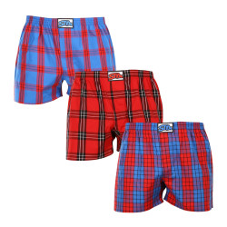 3PACK Boxershorts för herrar Styx klassisk elastisk flerfärgad (3A100116)