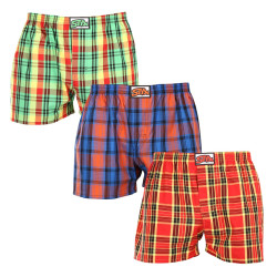 3PACK Boxershorts för herrar Styx klassisk elastisk flerfärgad (3A100618)