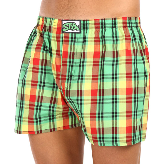 3PACK Boxershorts för herrar Styx klassisk elastisk flerfärgad (3A100618)