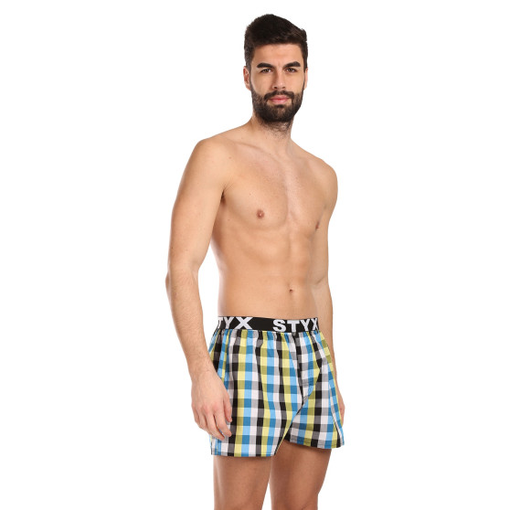 3PACK Boxershorts för herrar Styx sport elastisk flerfärgad (3B102426)