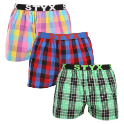 3PACK Boxershorts för herrar Styx sport elastisk flerfärgad (3B102729)