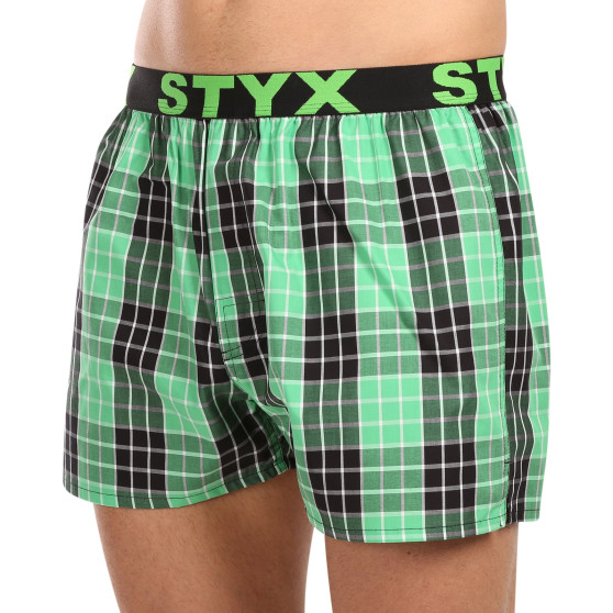 3PACK Boxershorts för herrar Styx sport elastisk flerfärgad (3B102729)