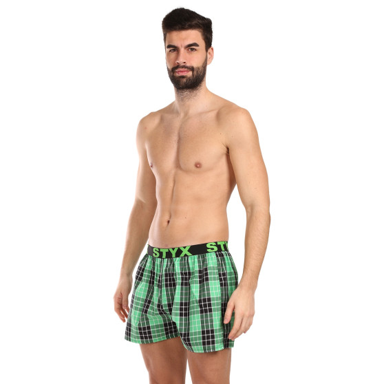 3PACK Boxershorts för herrar Styx sport elastisk flerfärgad (3B102729)