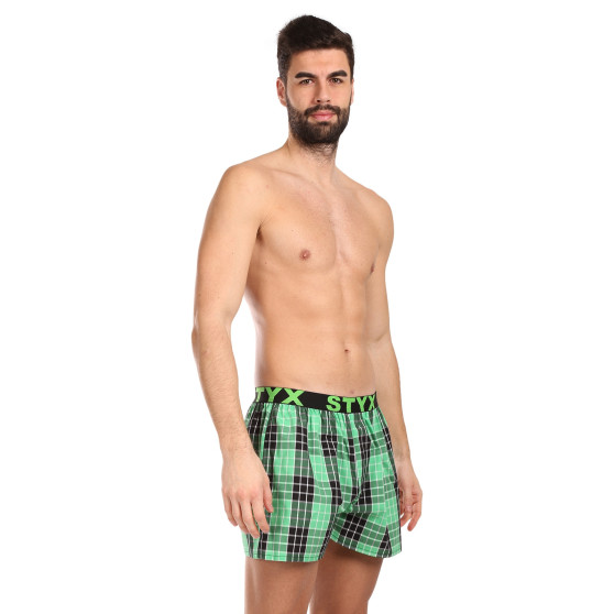 3PACK Boxershorts för herrar Styx sport elastisk flerfärgad (3B102729)